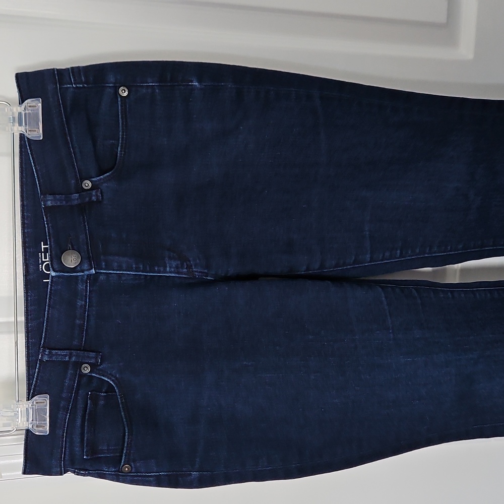 LOFT Curvy Boot Midrise Dark Blue Denim Jeans Woman's Size 28/6P